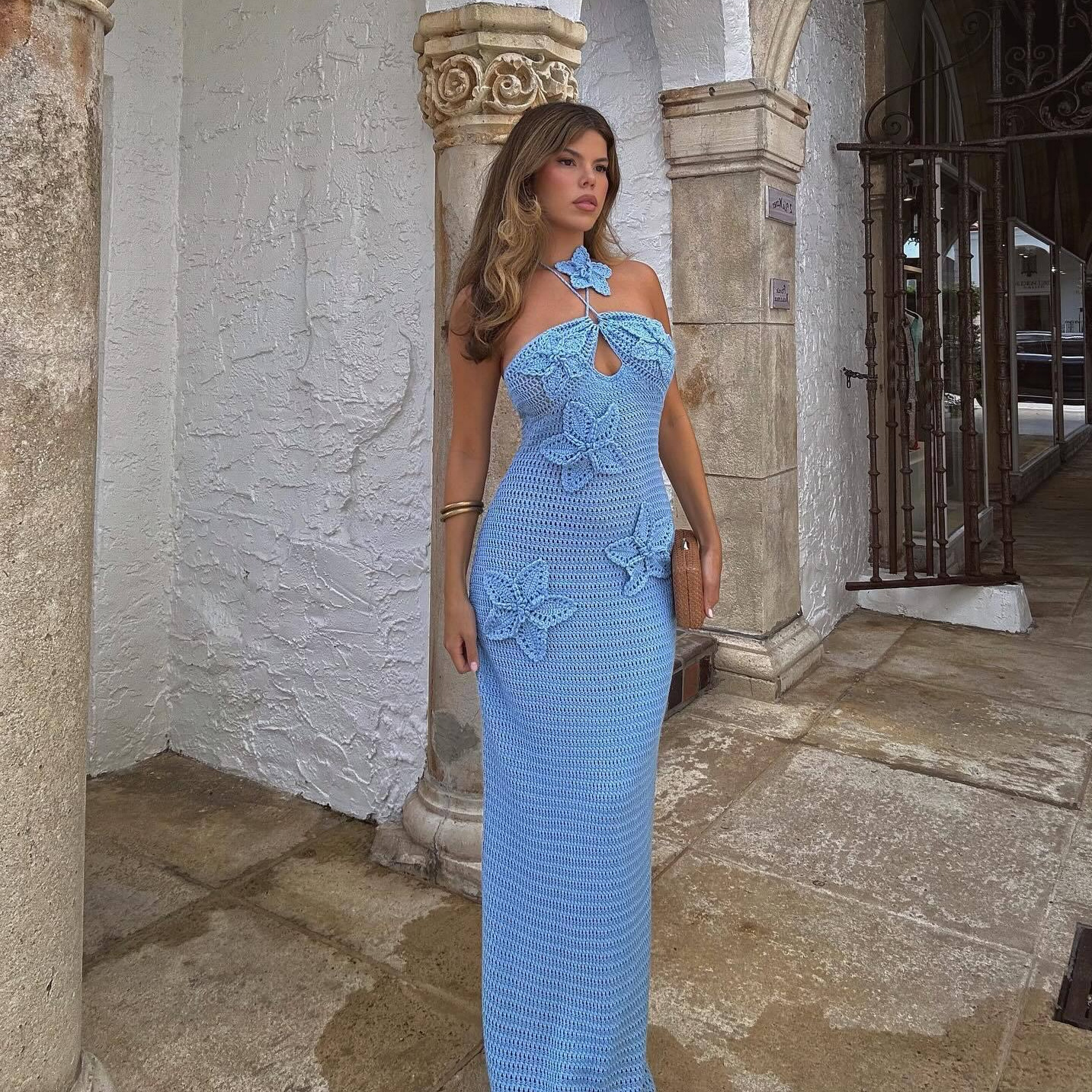 Spring Summer Tube Top One Step Dress Seaside Sexy Tight Dress | FondMart