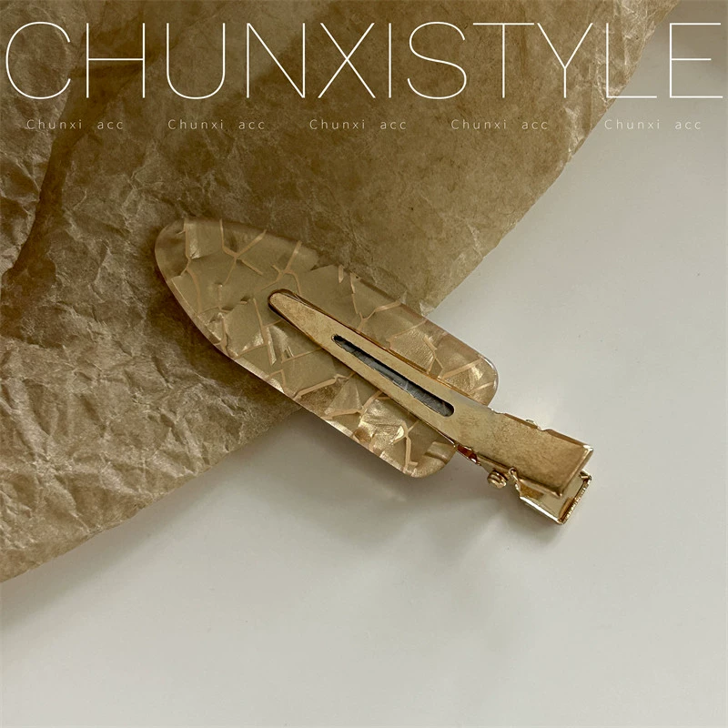 Заколка Chunxi hairgrip для чёлки, узорная смоляная шпилька с металлическим зажимом, 6 см