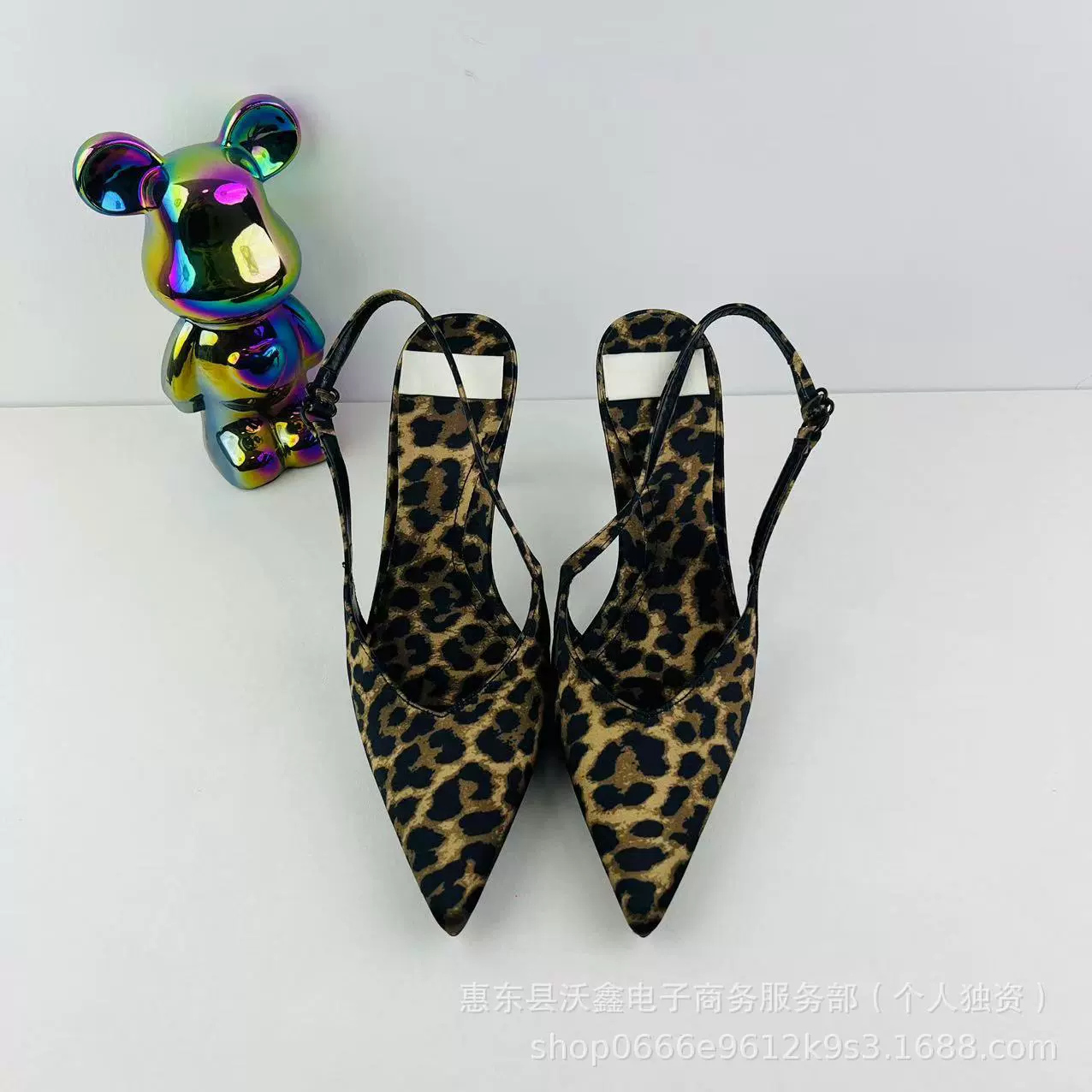 Woxin ZA новые осенние женские туфли с леопардовым принтом с остроконечным принтом, неглубокими каблуками и тонкими каблуками