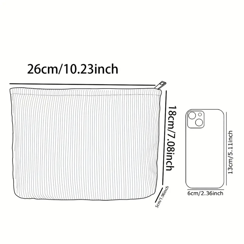 Cosmetic Bag Bags Type Daily, Street, Shopping Occasion Corduroy Material Elegant Streetwear Floral Corduroy Square Makeup Bags