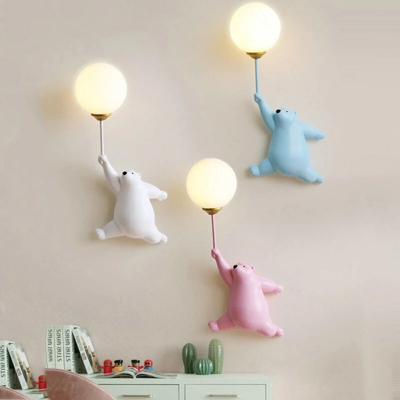 Cross-border Dedicated to Cartoon Bear Wall Lamp Creative Cute Kidsren's Room Bedroom Pink Animal Background Wall Decorative Wall Lamp Cross-border Dedicated to Cartoon Bear Wall Lamp Creative Cute Kidsren's Room Bedroom Pink Animal Background Wall Decorative Wall Lamp