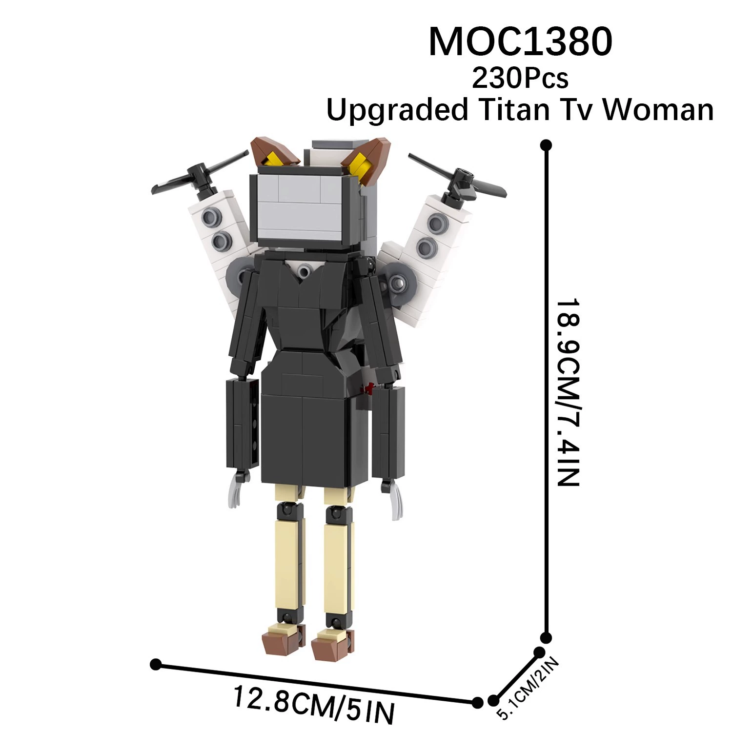 MOC игра SKIBIDI Туалет Туалет мониторинг человек НЛО совместимо с LEGO собранные блоки игрушки