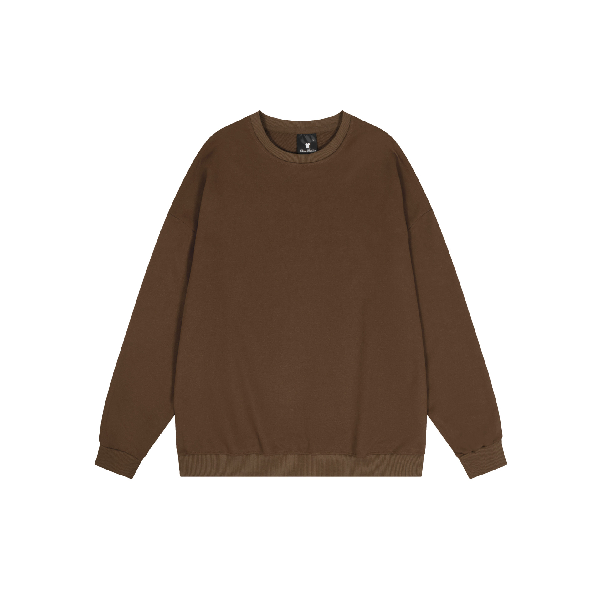 Sudadera de cuello redondo de color sólido TEMU de Amazon transfronteriza, totalmente de poliéster, unisex, manga larga, venta al por mayor directamente de fábrica.