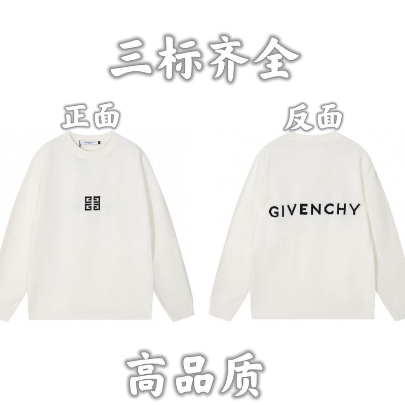文字ジャカード総柄ロゴ入りラウンドネックニットウールセーター 男女兼用 カジュアルトップス 長袖 厚手 暖かい|undefined