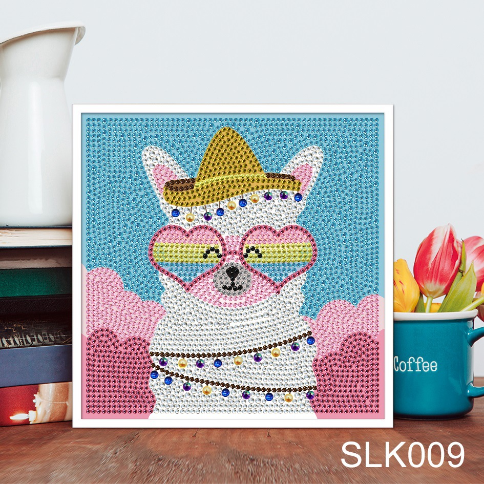 Pintura de diamantes alrededor de la pintura de diamantes de niños nuevos puntos de taladro DIY taladro completo 5D canasta de plástico hecha a mano tamaño de taladro