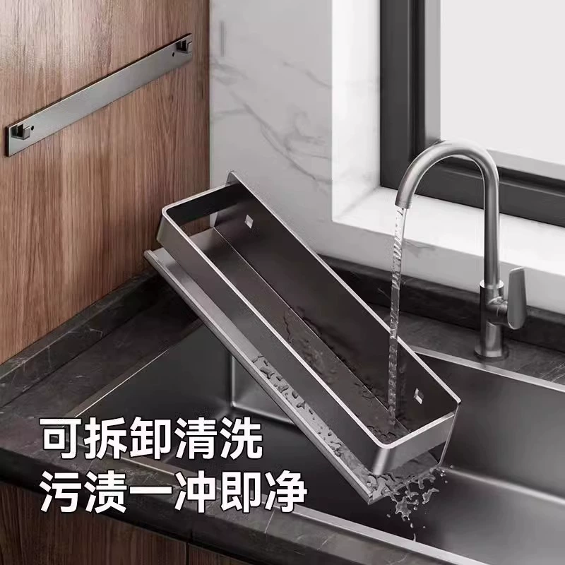 Spice Rack Wall-mounted Storage Rack Stainless Steel No-drill from Yomiego