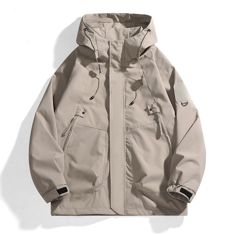 メンズ秋ジャケットアウトドア登山服学生服多袋コートアウトドア防風防水突撃服