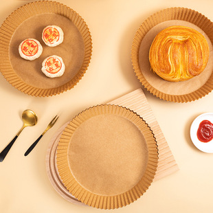 Air Fryer Paper Food Grade Special Paper Plate Household High Temperature Resistant Oil-Absorbing Paper Special Paper Round Baking Disposable