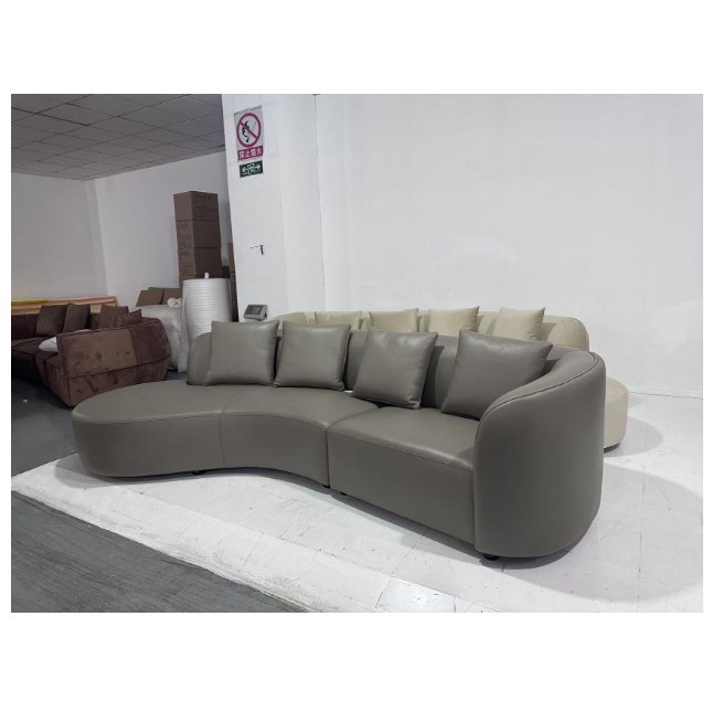 Sofá minimalista irregular de estilo italiano, sofá Julep de diseño para sala de estar con almacenamiento, curvo, tipo cashew, en oferta.
