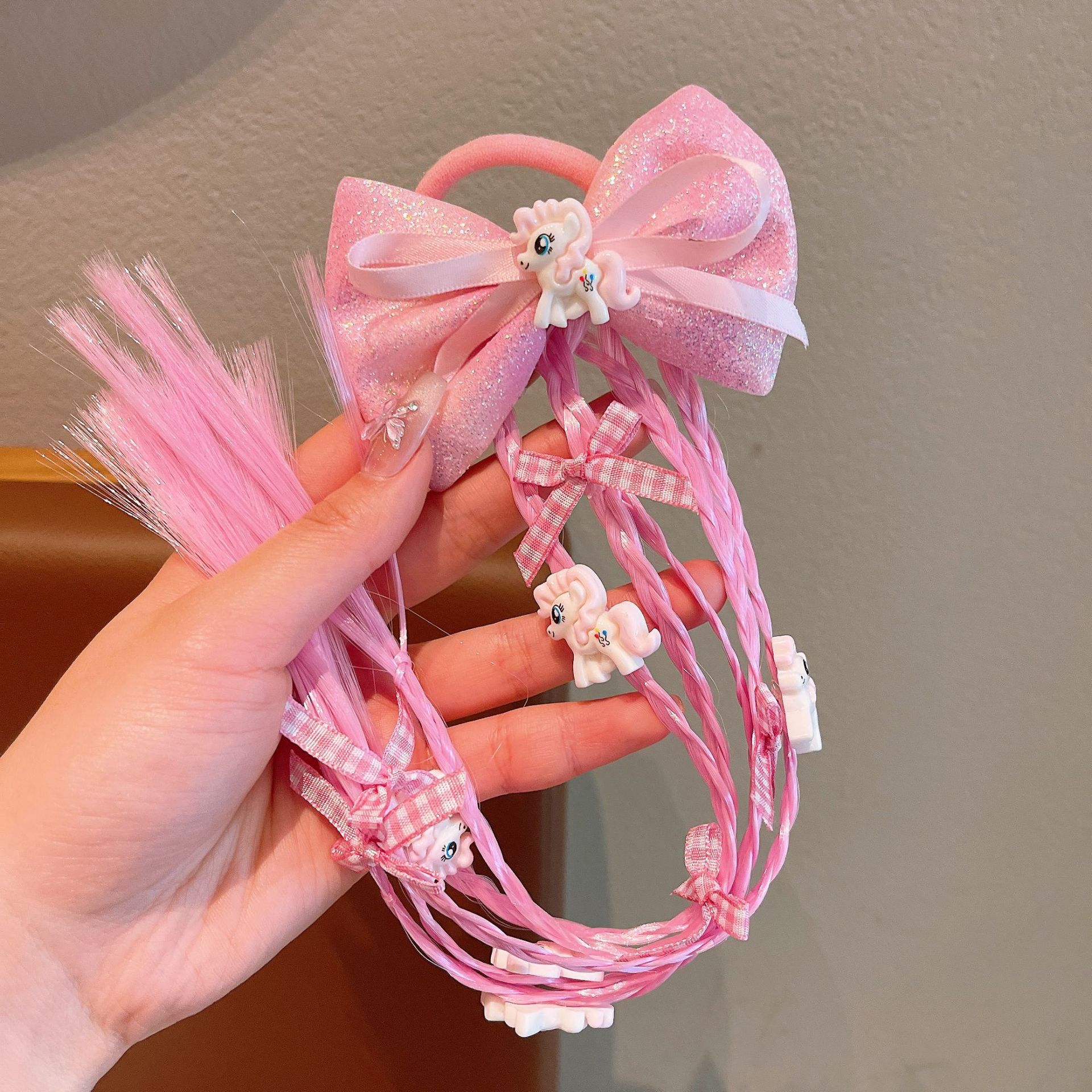 39# Trenza sucia de pony rosa