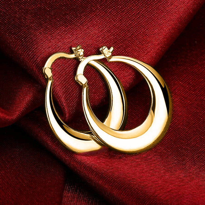 Women's Gender 1 Pair IG Style Modern Style Commute U Shape Round Plating Copper Earrings