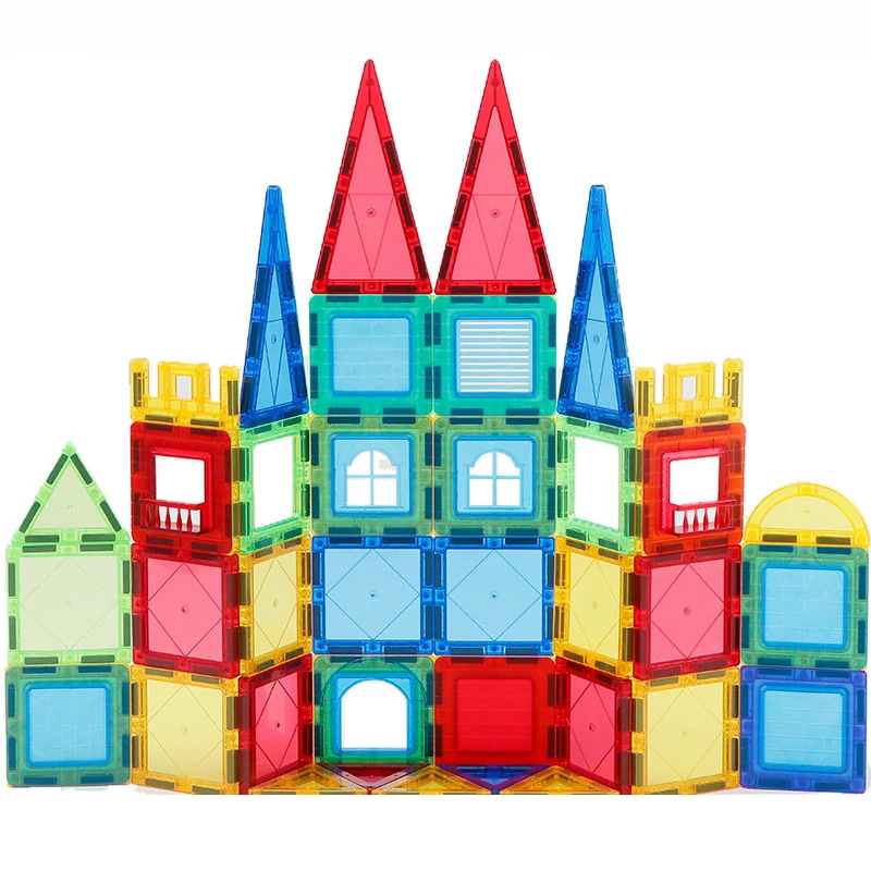Jugador magnético mágico JD.com 158 piezas de caja de colores juguetes para niños ventanas magnéticas rompecabezas puzzle de bloques