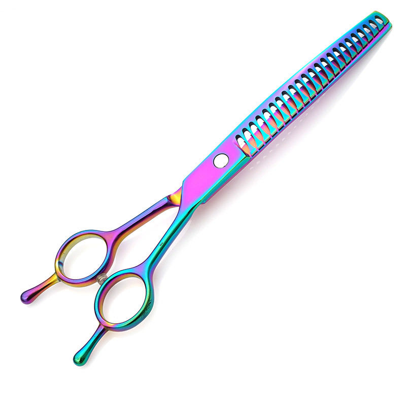 Tijeras de belleza para mascotas tijeras profesionales para mascotas tijeras de dientes curvos tijeras de corte de pelo de hueso de pescado herramientas de corte de pelo de perro de peluche