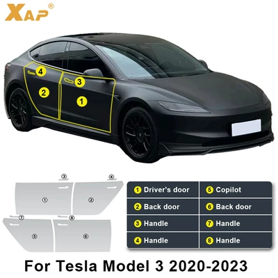 Cross-Border Specially Designed for Trade Car paint protective film - tesla-model-3-four-door-tpu-car-cover-film-21-23-tesla-model-3