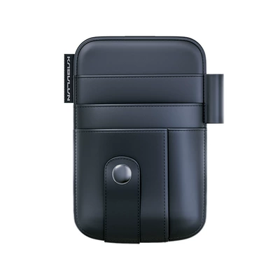 Car Sun Visor Storage Card Holder, Car Glasses Clip Holder, Card Storage Bag, Multifunctional Card Holder, Car Accessories (Car Glasses Clip/Bill Clip) - black