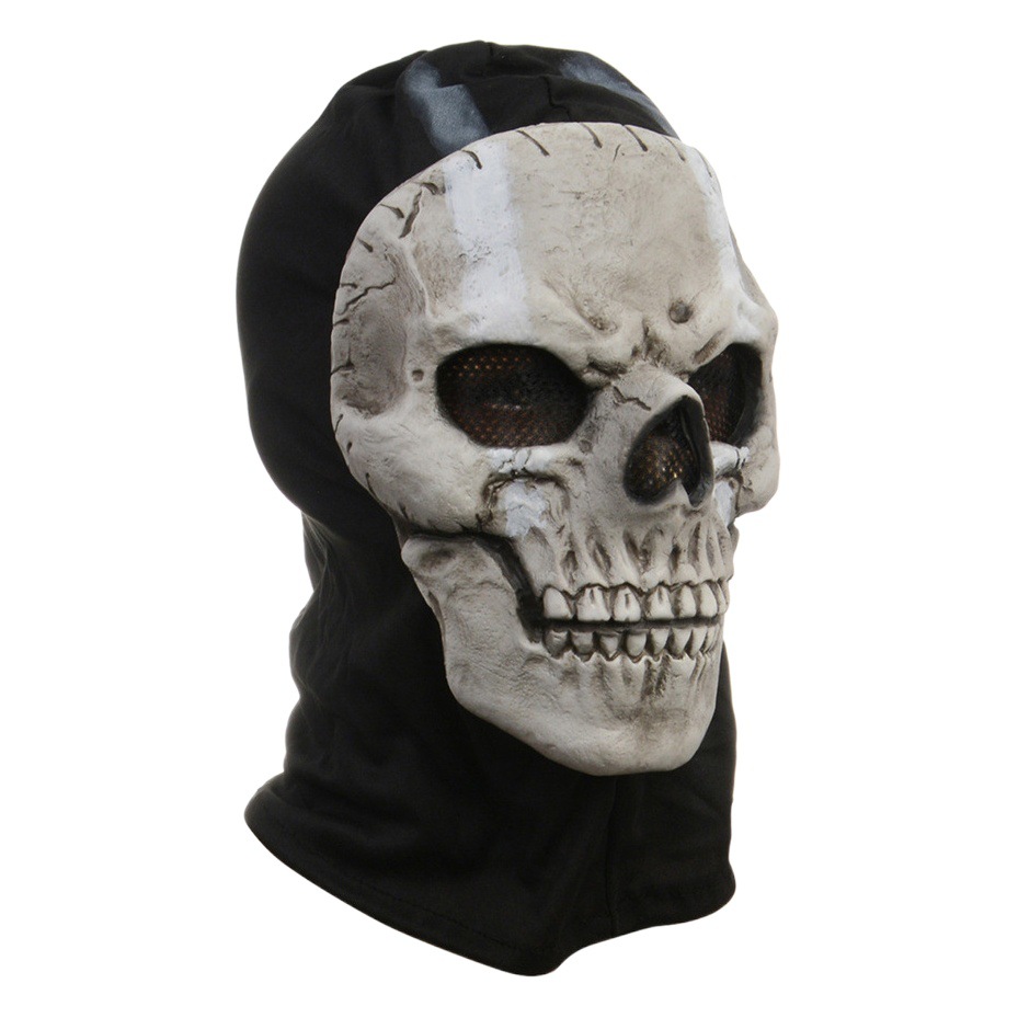 Máscara de calavera para la cabeza, máscara de personaje de juego de Halloween, máscara para fiesta de disfraces, máscara de terror.