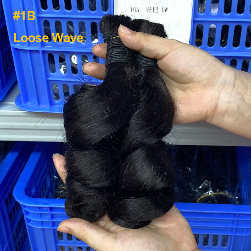Extensiones de Cabello Humano 12A de Cabello Real Tejido a Mano para Mujeres