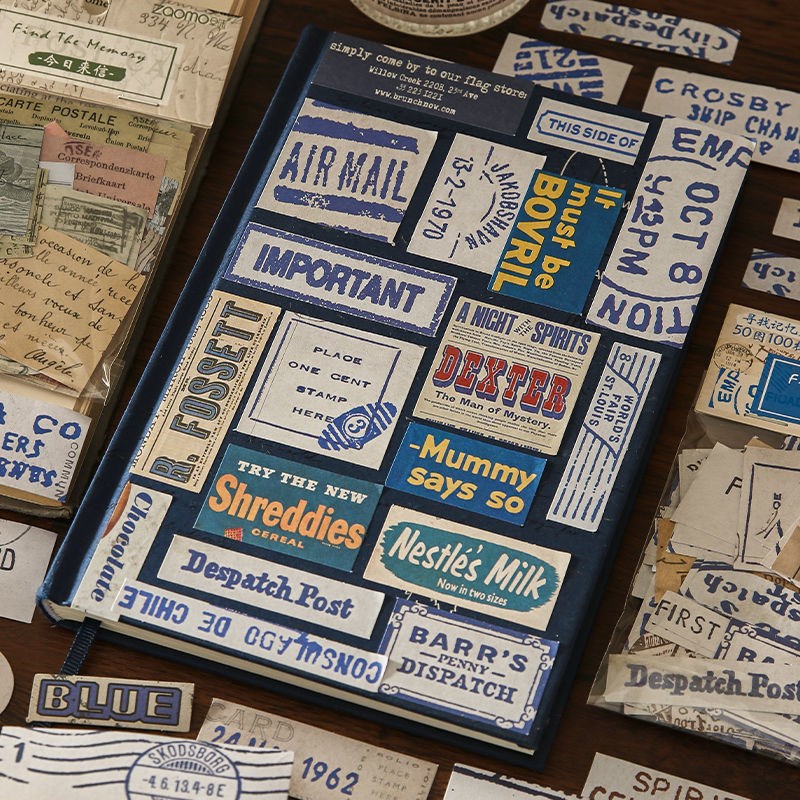 甜酷少女y2k美式甜心电波无粘性素材纸英文格纹手帐装饰打底背景详情19