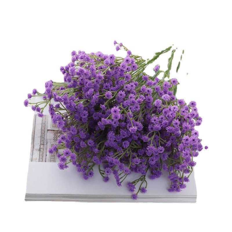 Flor artificial estrellado ramo de la boda decoración de flores de seda Flor de plástico foto estudio flor falsa decoración Flor de imitación plomo