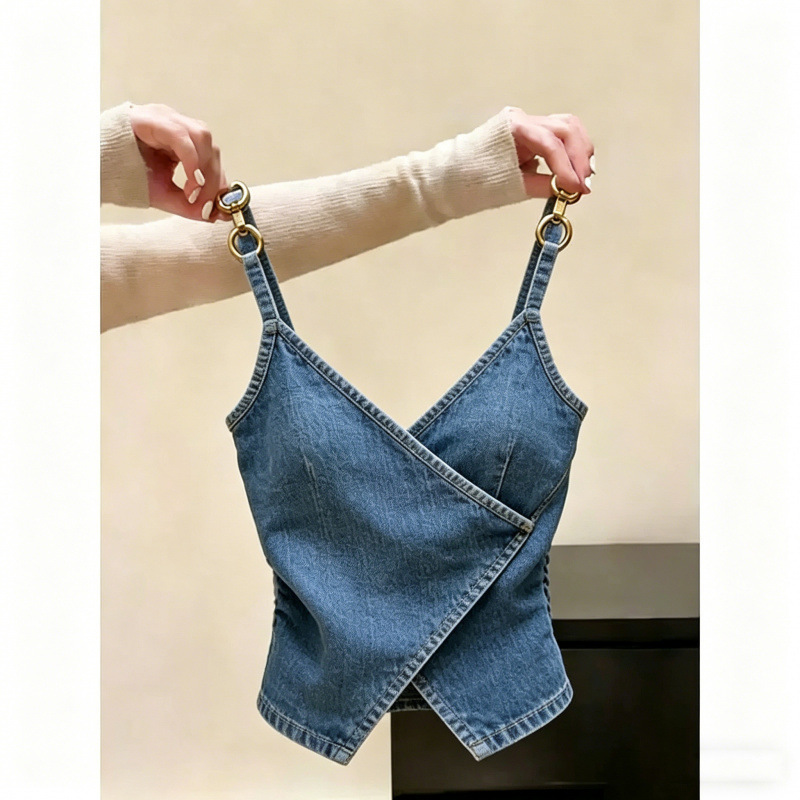 New Arrivals, Bulk Stock, 2026 Summer New Design Tops, Trendy Tank Tops, Sleeveless Denim Shirts, Women's Denim Camisoles New Arrivals, Bulk Stock, 2026 Summer New Design Tops, Trendy Tank Tops, Sleeveless Denim Shirts, Women's Denim Camisoles