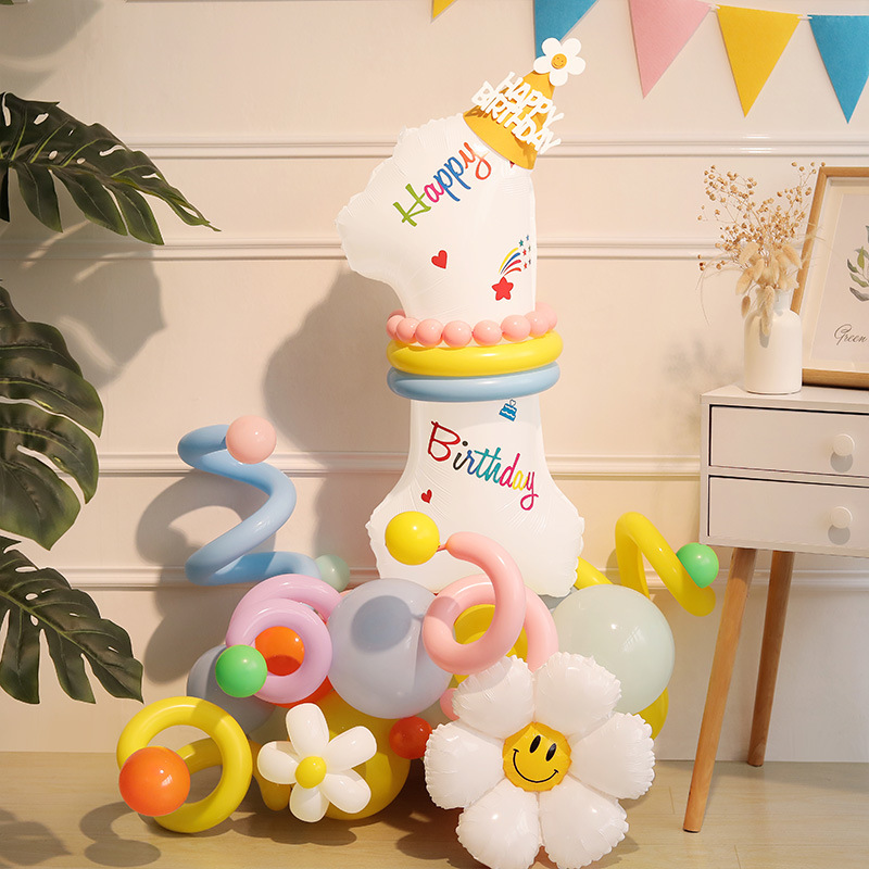 Children's white birthday number balloon...