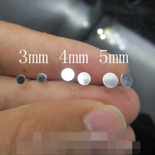 Flat earrings, 925 silver earrings, pins, flat-bottomed earrings that can stick pearl flat earrings, diy silver accessories