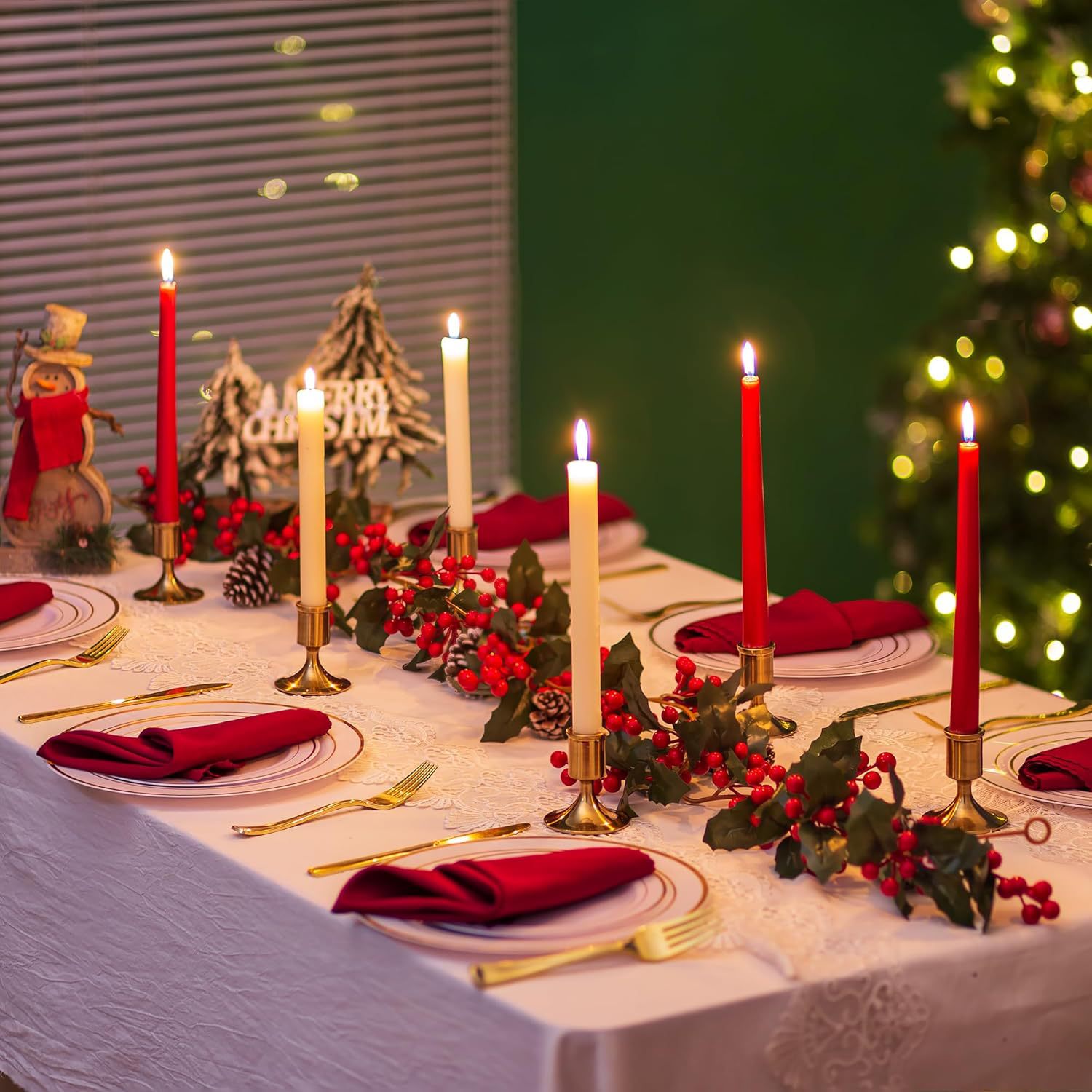 Candelaria transfronteriza decoración de oro negro decoración de mesa romántica europea de Navidad accesorios de fotografía de Internet modernos