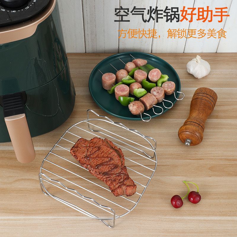 Accesorios para freidora de aire, rejilla doble de vapor y parrilla universal