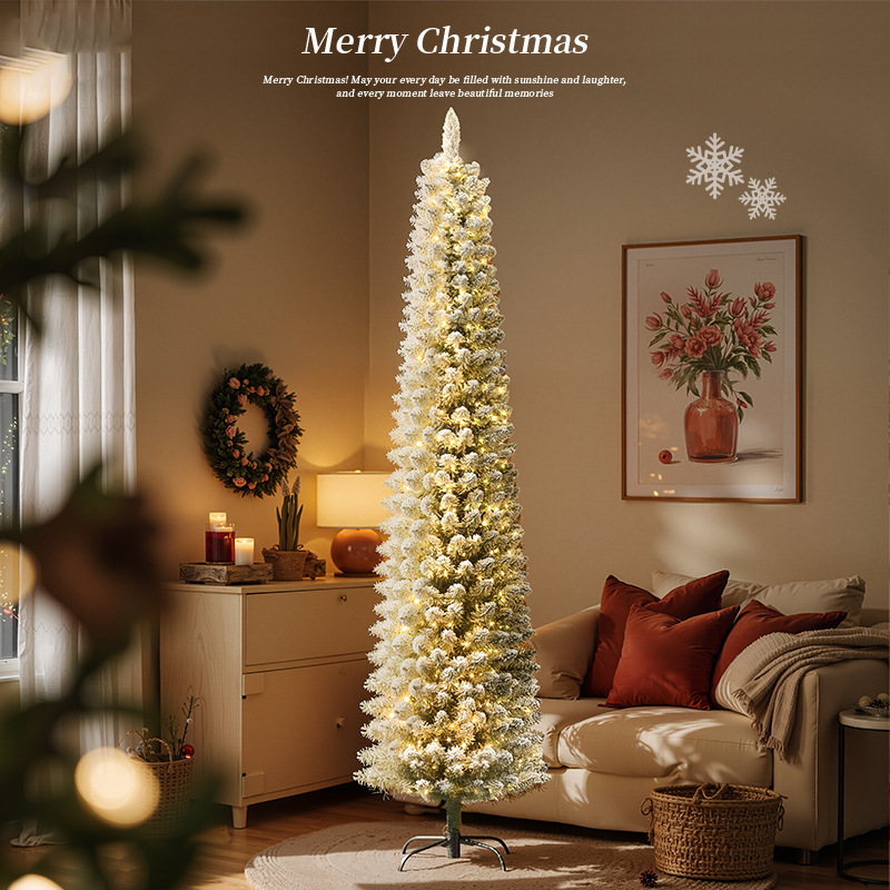 Nuevo árbol de Navidad transfronterizo paquete de hogar blanco de plantación de lápiz de pluma decoración de Navidad