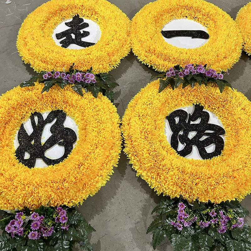 Direct-from-factory funeral supplies: lifelike wreath combo wall-hanging arrangement for funeral homes, wishing farewell decorative wreath