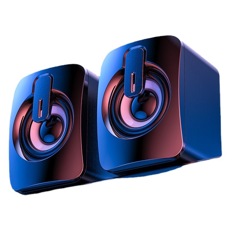 USB ordenador portátil de audio de oficina en casa Juego e-sports de escritorio RGB altavoz colorido con cable de gran volumen