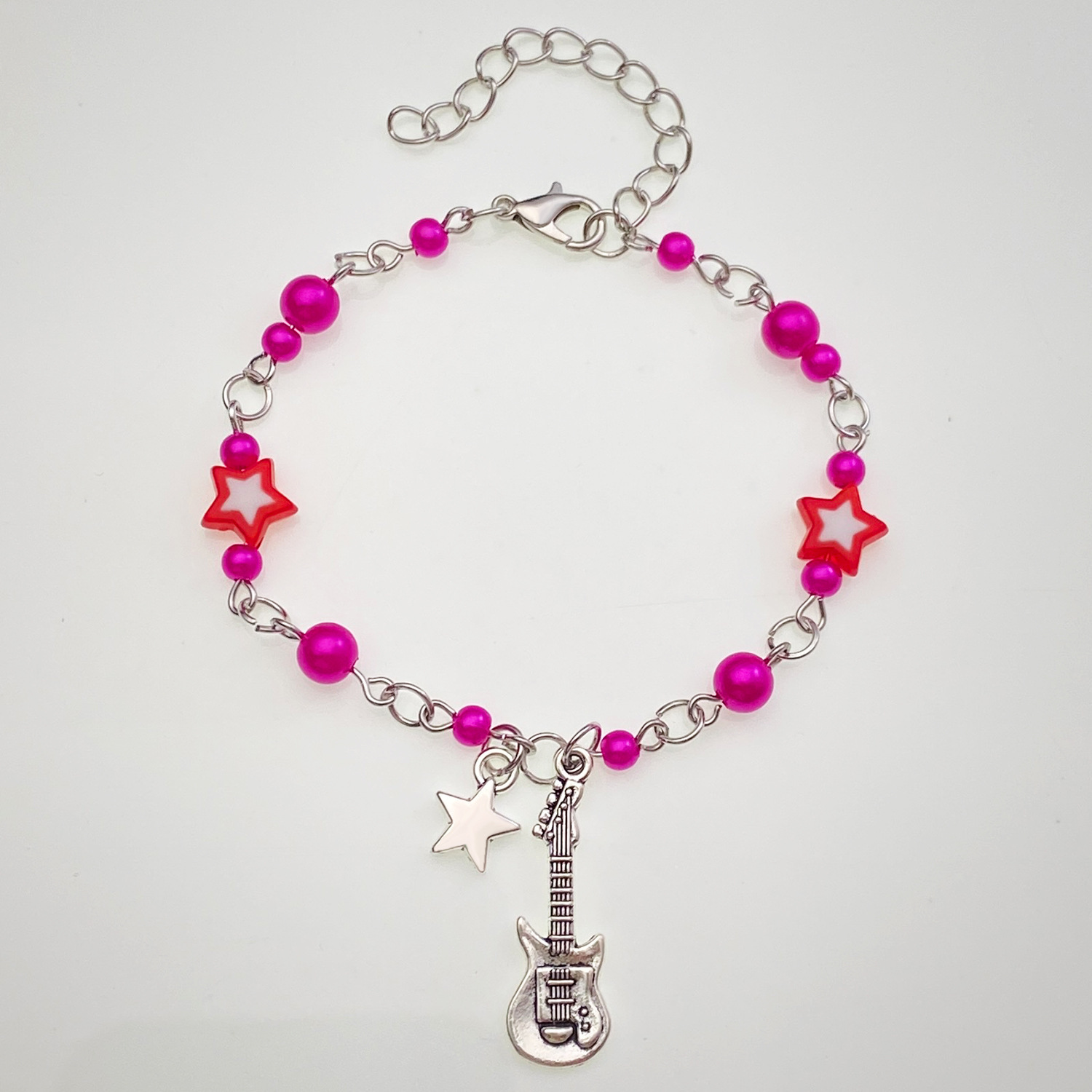 Collar de guitarra de acero de titanio, estilo punk, para hombre/mujer