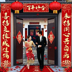 3m 結婚式のカップリング、男性の田舎のドアの結婚式のカップリング、結婚式の喜びのカップリング、女性の結婚式の玄関ドアの結婚式のステッカーの装飾