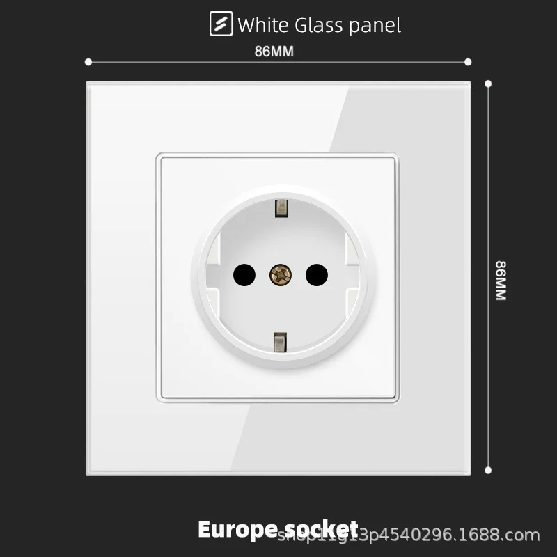 Тип 86 панельная розетка европейского/немецкого стандарта, Type-C+USB, 16A
