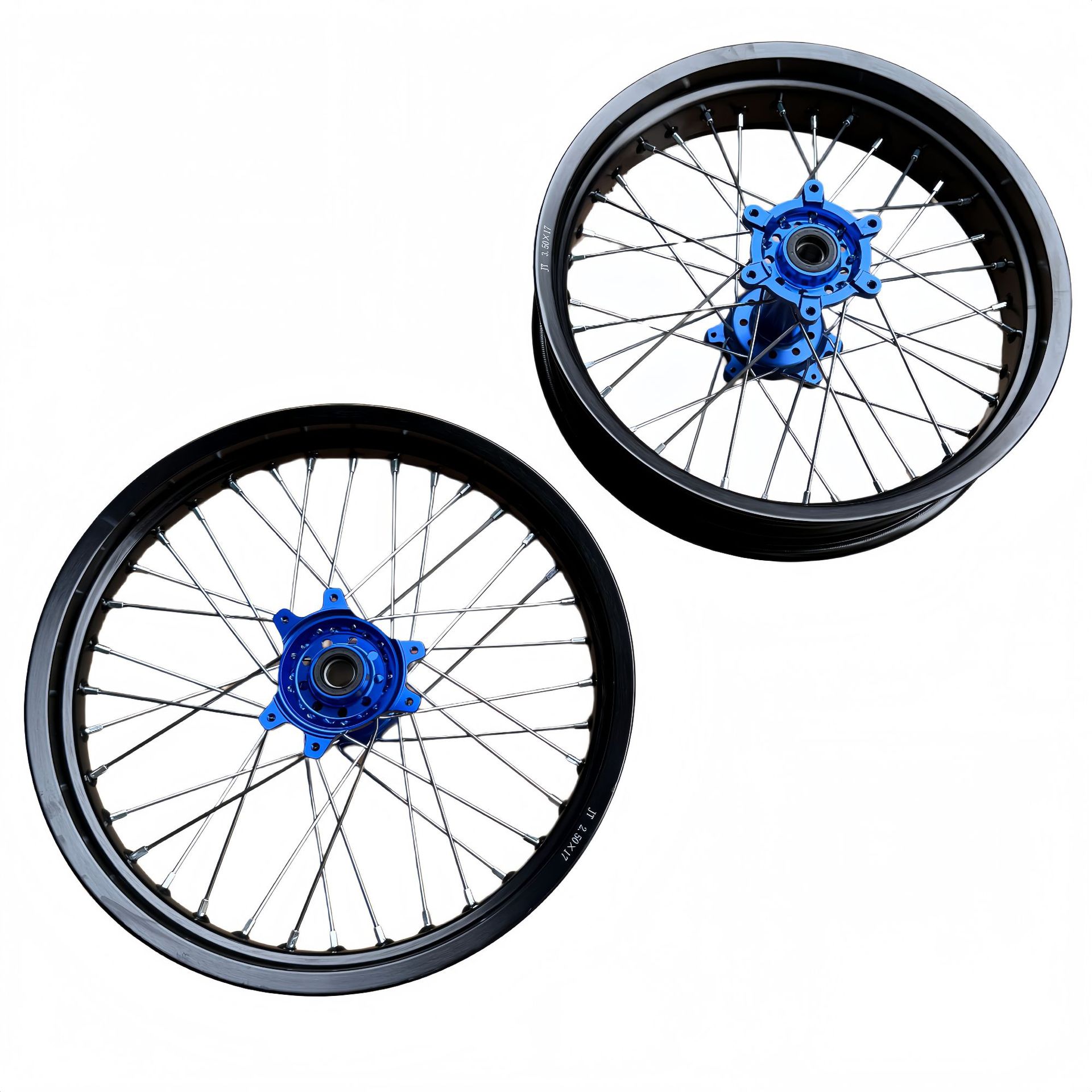 Suitable for Qiu Long Ji Feng modified front 2.50-17 and rear 3.50-17 slick tire wheel hub assembly with aluminum alloy rims