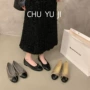 拼色春秋季法式芭蕾舞女鞋