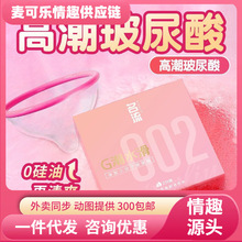 名流002G潮水滑2只装避孕套小分子玻尿酸安全套成人情趣用品批发