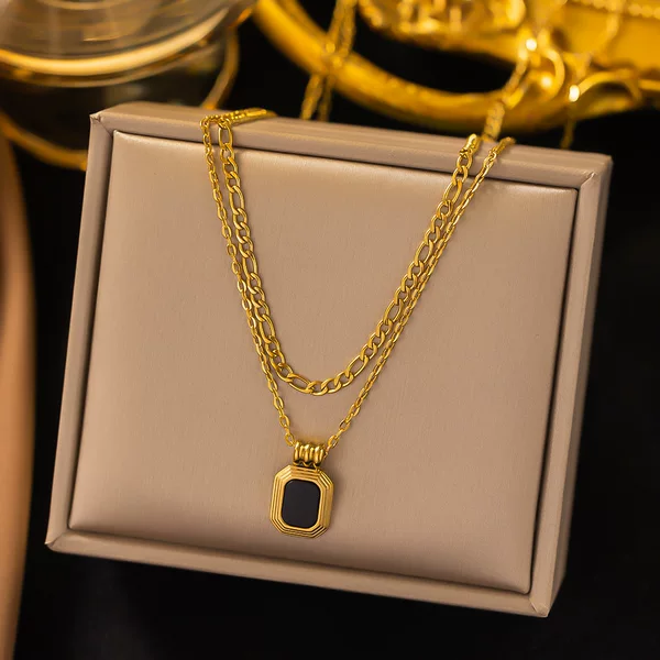 Cross-Border Necklace for Women, Non-Fading, Light Luxury, Exquisite Niche Clavicle Chain Jewelry, Women's High-End Clavicle Chain Jewelry
