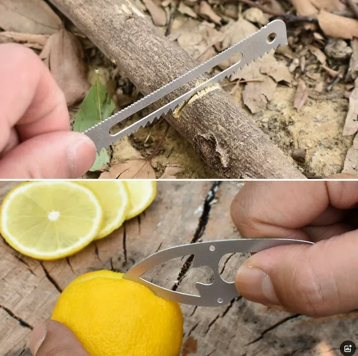 Outdoor multi-functional fish hook card outdoor survival tool card DIY fishing card portable fishing gear EDC fishing card