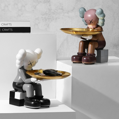 Internet celebrity creative violent bear tray decoration key storage living room entrance TV cabinet desktop home decoration