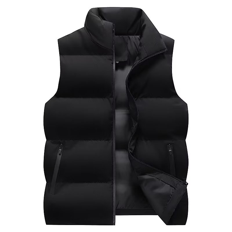 Camisas menos ropa de hombre chaleco de algodón de plumón hombre otoño invierno grueso chaleco caliente chaqueta grande hombre gordo chaqueta sin mangas marca de moda
