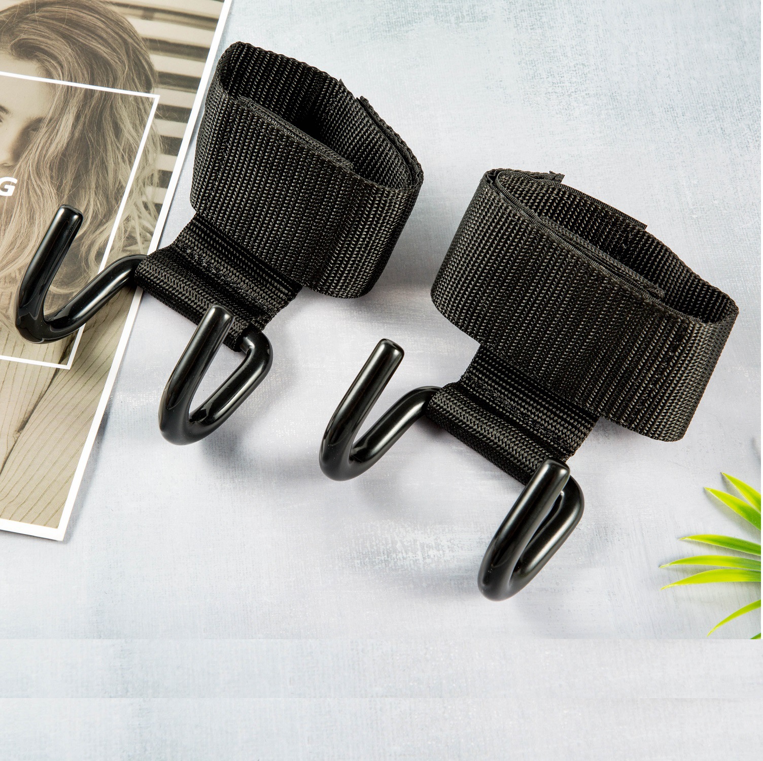 Gancho de refuerzo de gancho de fitness transfronterizo Gancho agarre de gancho doble barra de pesas barra horizontal de pesas gancho de refuerzo de levantamiento de pesas