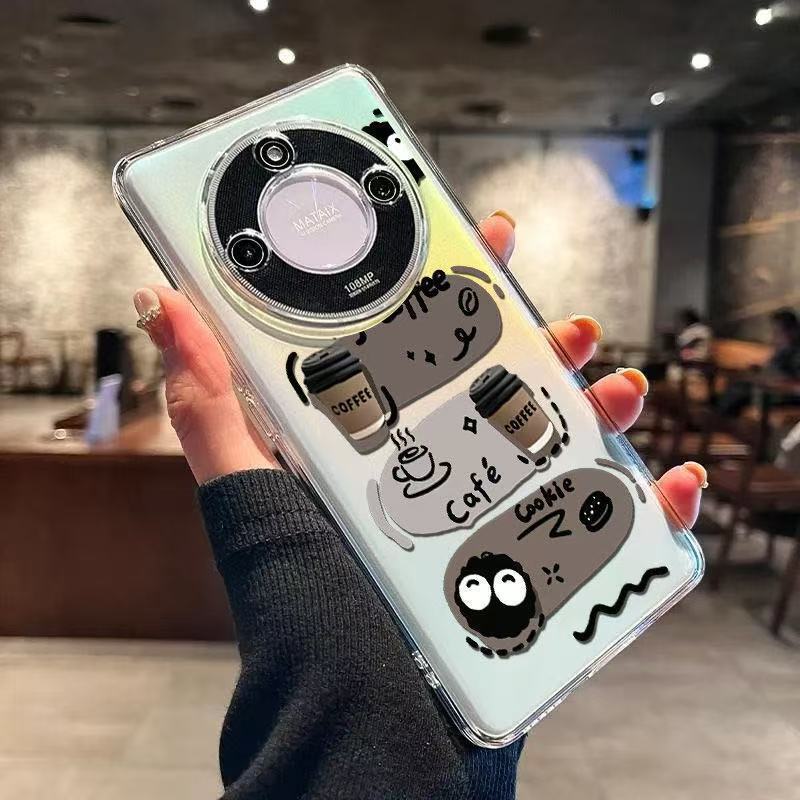 Coal Ball Coffee Suitable for Huawei Honor X70 Space Phone Case X70Pro New Model X60I Transparent Gt Space X60