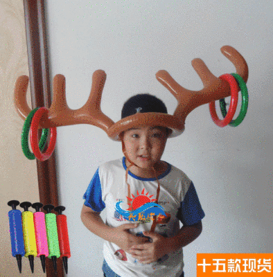 Cross border goods in stock Christmas inflation Antlers Deer Ferrule Antlers Head hoop throw Ferrule Toys prop