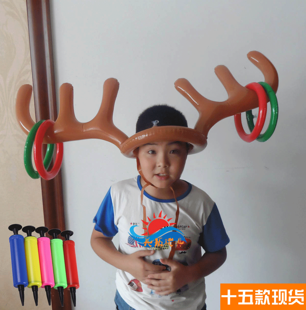 Cross border goods in stock Christmas inflation Antlers Deer Ferrule Antlers Head hoop throw Ferrule Toys prop