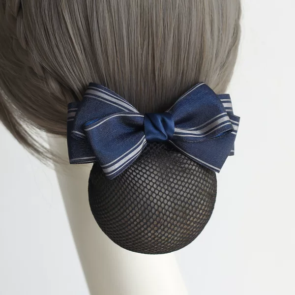 Nurse, flight attendant, professional hairnet, women's bow, bank, hotel, work, hair bun net, headwear, hair accessory