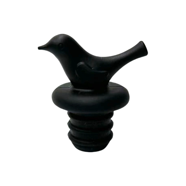 Black bottle stopper