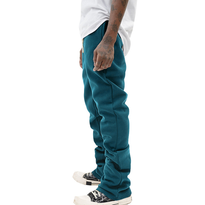 pantaloni casual da uomo 24 Micro pull cord gamba lunga strada americana hip-hop tinta unita_voghion.com
