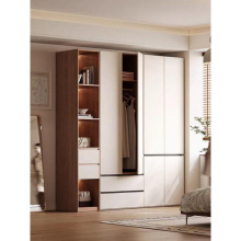 实木衣柜卧室家用小户型新款儿童储物柜简易分段式组合抽屉大衣橱