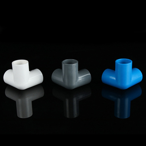 Pure Black PVC Stereo Three-Way and Four-Way 20-50 Right-Angle Frames Plastic Connector Water Interface Accessory Wholesale